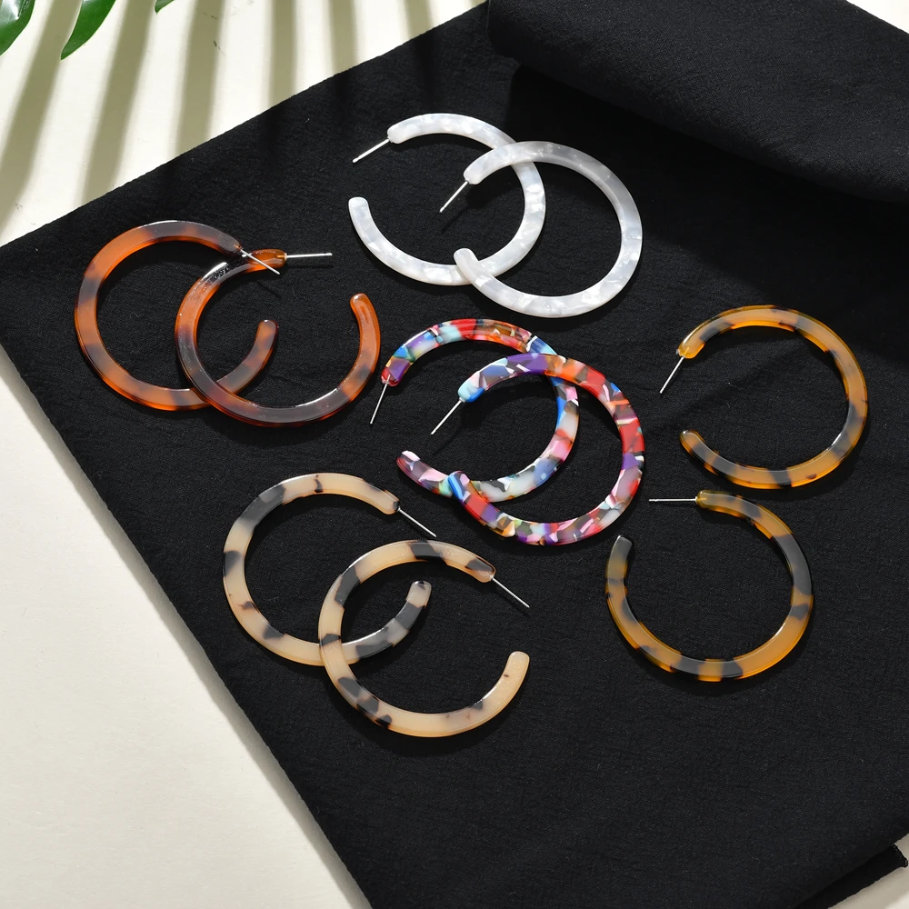 MESTILO женские простые красочные серьги подвески из смолы буквы с леопардовый