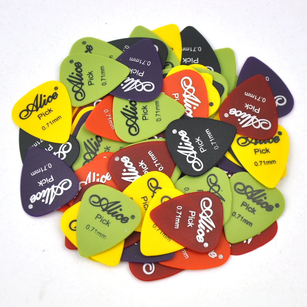 

100pcs Medium 0.71mm Alice Matte ABS Guitar Picks Plectrums For Acoustic Guitar