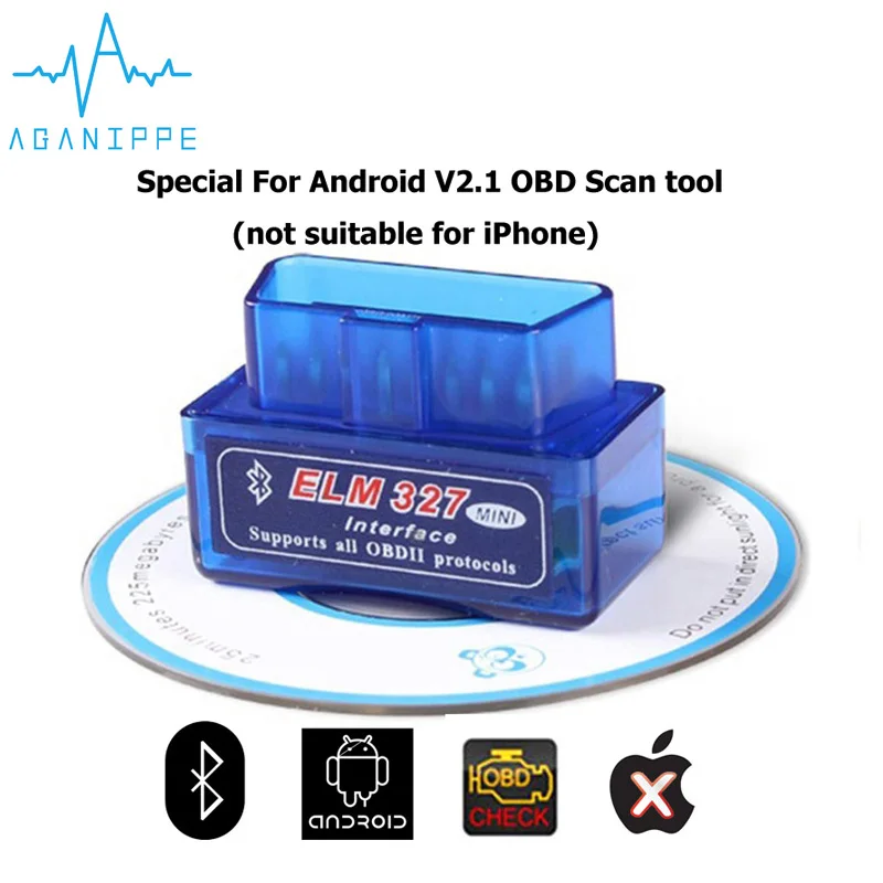 Считыватель кодов ELM327 V2.1 OBD 2 диагностический сканер для автомобилей Bluetooth ELM 327 OBD2
