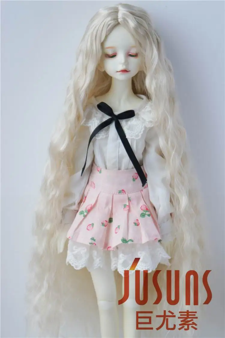 JD138B 1/6 1/4 1/3 длинные волнистые BJD синтетические мохеровые куклы парики YOSD MSD SD