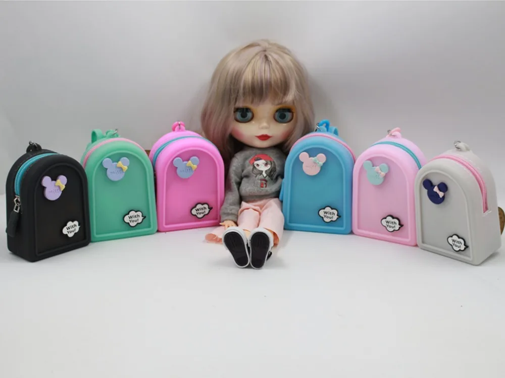 Blyth ICY doll decoration accessories rubber backpack 6 colors suitable for 1/6 bjd free shipping|dolls accessories|blythe accessoryaccessories dolls