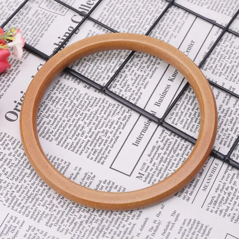 

1pc Wooden Round Shaped Handles Replacement For Handbags Purse Handle Shopping Tote Frame