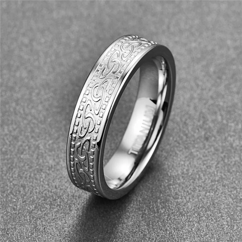 NUNCAD высокое качество кельтский узор титановое кольцо из нержавеющей стали