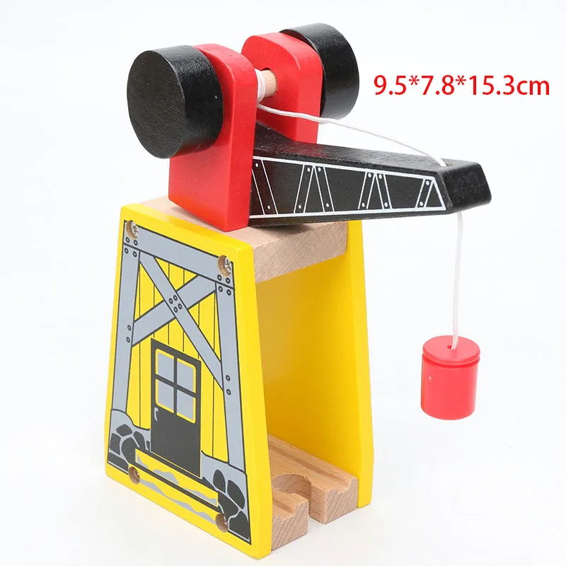 Набор деревянных треков для поезда 9 стилей аксессуары работы грузовик с краном