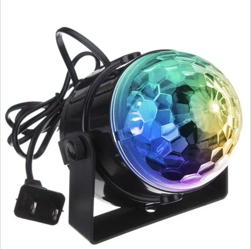 MINI Voice Control RGB LED Stage Lamps Crystal Magic Ball Sound Laser Effect Light Home Party Disco Club DJ Lights | Лампы и освещение
