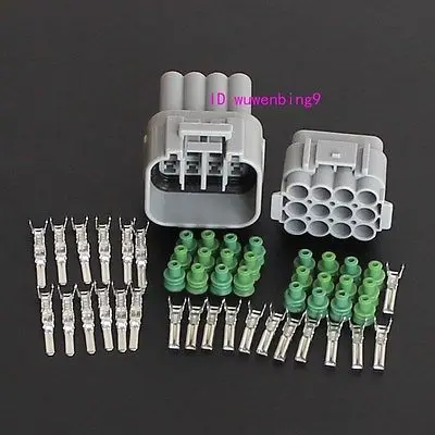 2 комплекта автомобильный водонепроницаемый 12-контактный Электрический провод