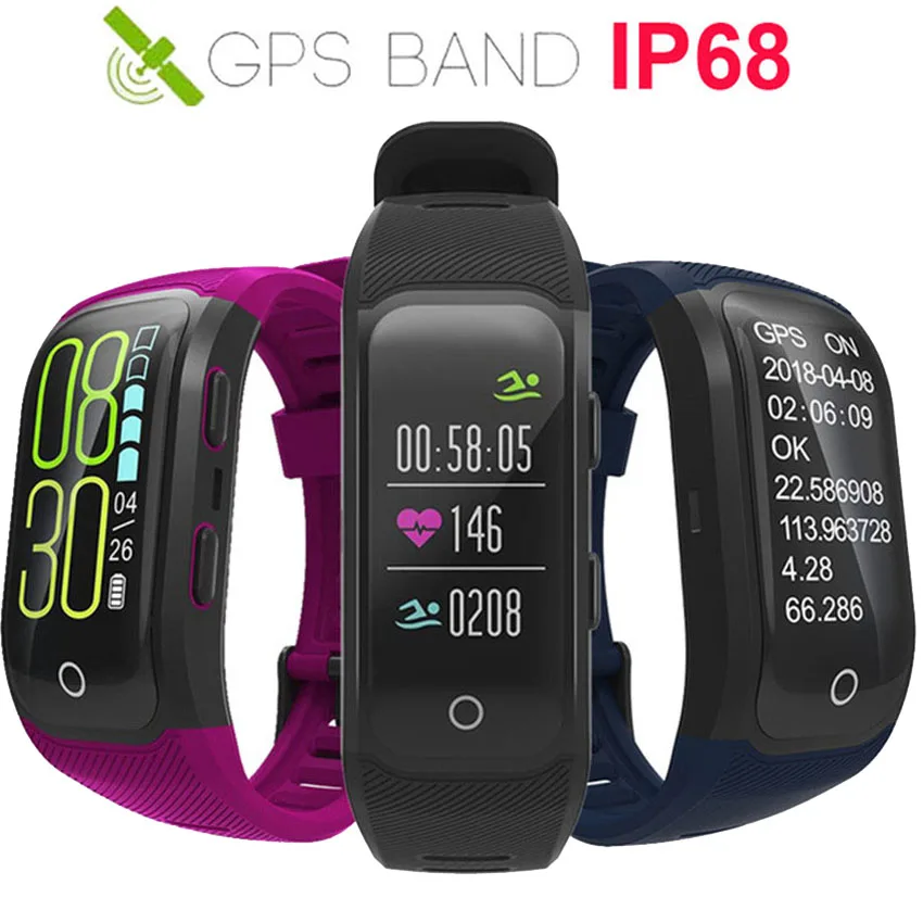Обновленный цветной gps смарт браслет часы для плавания/бега/цикла фитнес трекер в