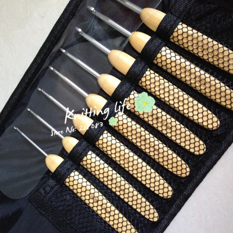 8 шт./компл. высокое качество бамбуковые ручки крючки для вязания крючком набор с
