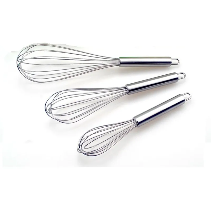 

3Pcs/Set Cooking Hand Mixer Stainless Steel Egg Tools Balloon Wire Whisk Egg Beater for Stirring 8"+10" +12"