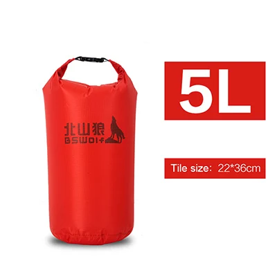 Red 5L Сверхлегкая водостойкая сумка походы водостойкая сумка для плавания пляжная силиконовая Упаковка сухой мешок 5/10/20/30L - Цвет: Red 5L