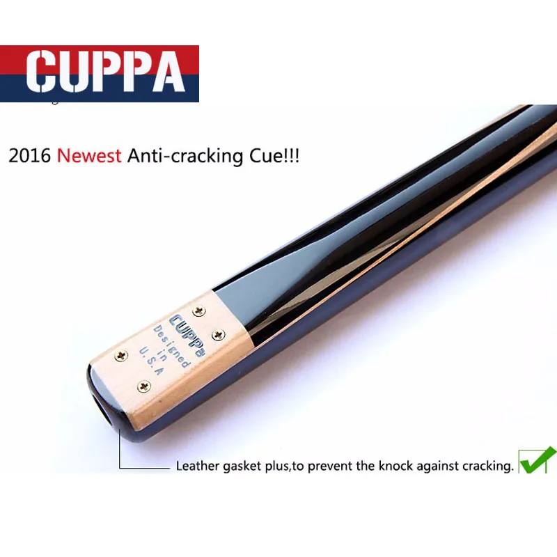 Ручная работа Cuppa 3/4 снукер Cues палочки 9 8 мм советы с расширением Эбеновое дерево