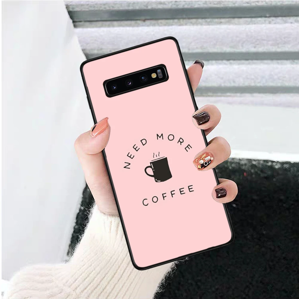 Funny Ok But First Coffee Book Silicone Case for Samsung S6 Edge S7 S8 Plus S9 S10 S10e M10 M20 M30 M40 | Мобильные телефоны и