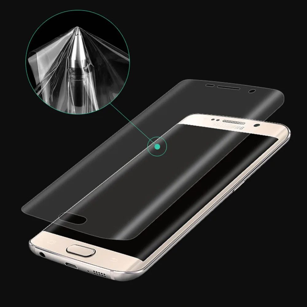 Полное покрытие для Samsung Galaxy S7 S6 Edge Plus Прозрачная Тонкая Защитная пленка из ТПУ