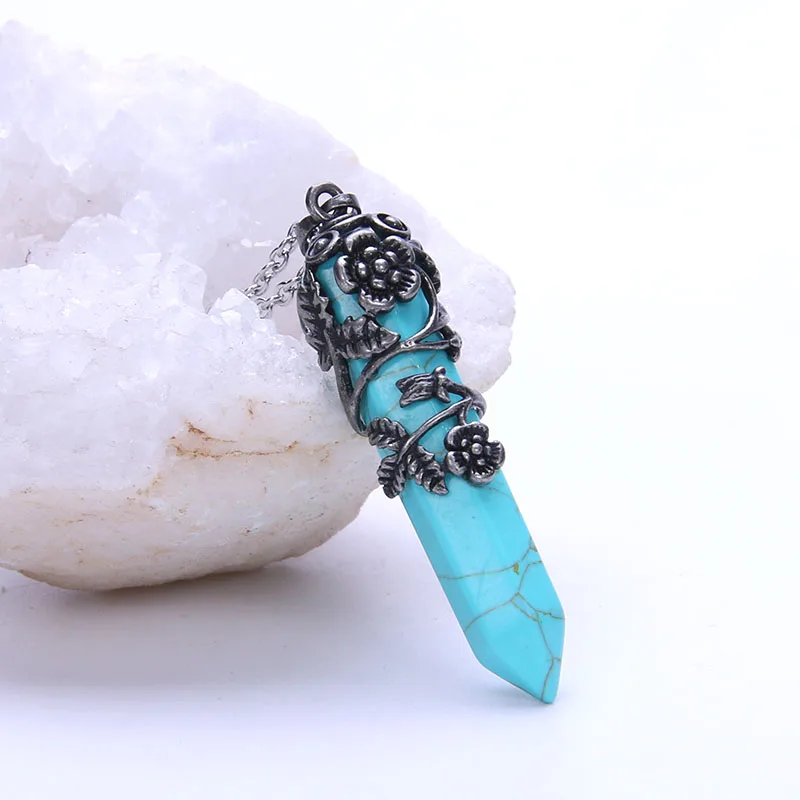 2017 Рейки Чакра Розовый Камень Кристалл ожерелья и подвески цветок жизни