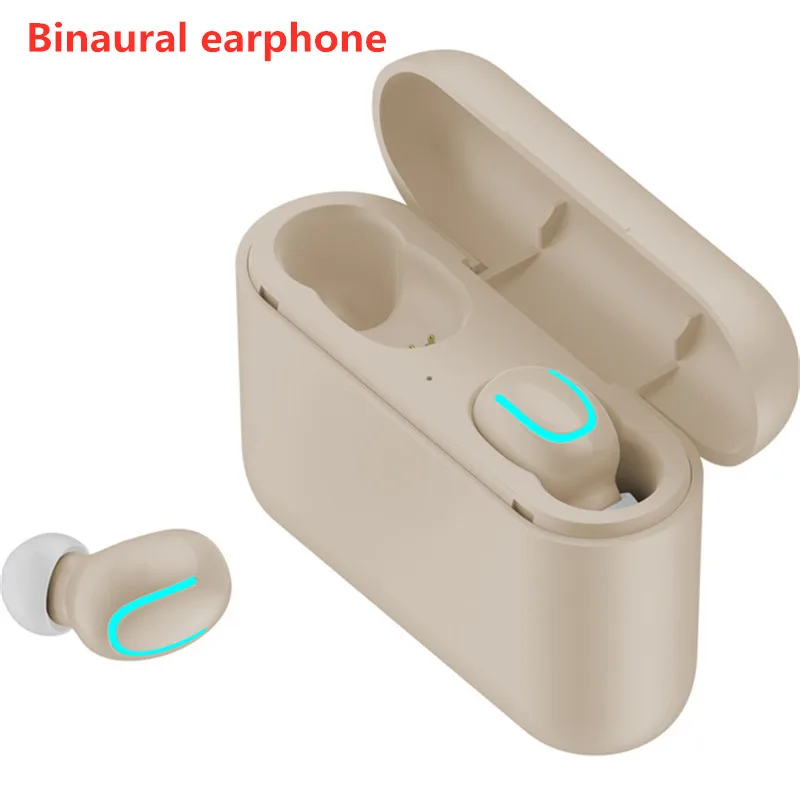 Binaural Skin Беспроводные наушники TWS с Bluetooth 5,0 Q32, беспроводные наушники Bluetooth, спортивные наушники, спортивные наушники PK HBQ - Цвет: Binaural Skin