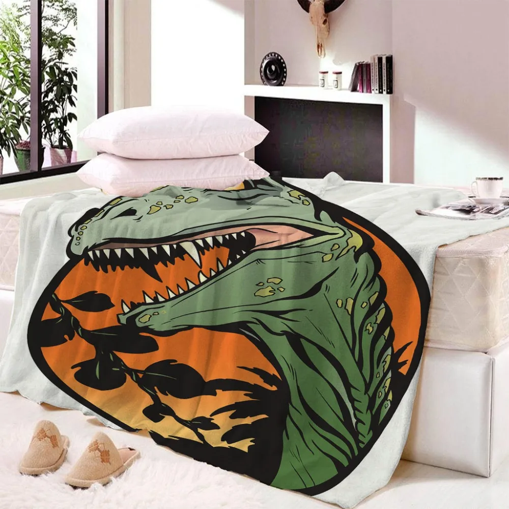 3D одеяло с рисунком динозавра супер мягкое для детей пляжное полотенце