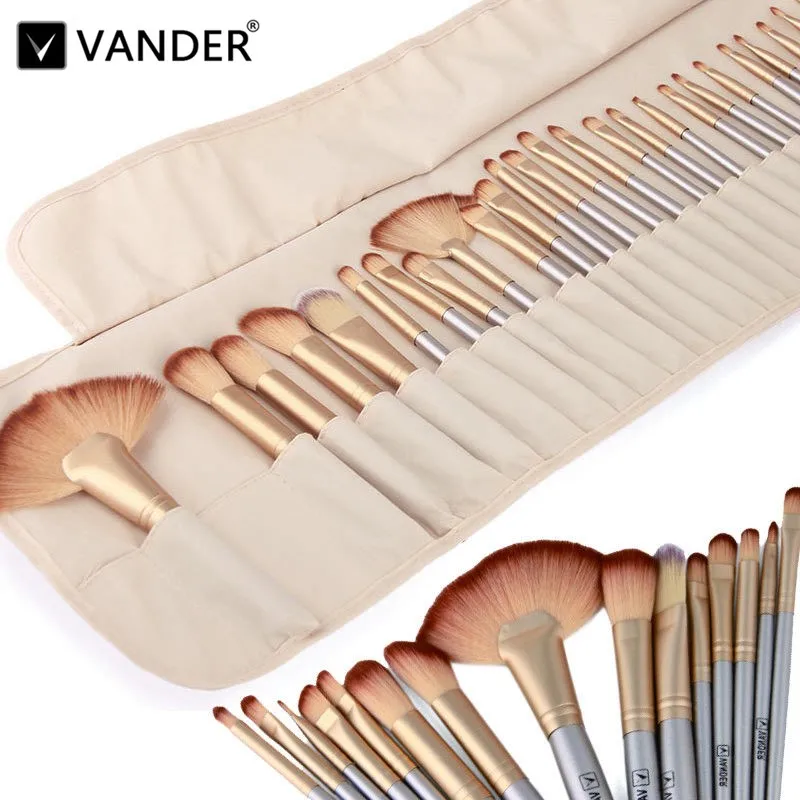 Vanderlife Pro мягкие цвета шампанского золотые 32 шт. набор кистей для макияжа