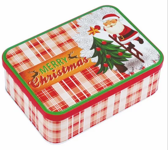 New Arrival 186X133X63mm Christmas style candy jewelry storage metal box conatiner case gift | Дом и сад