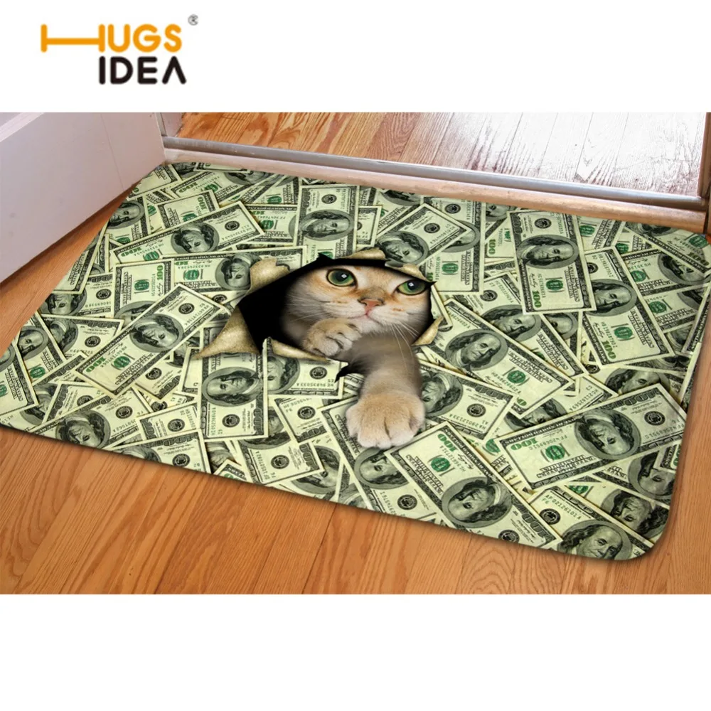 Мягкий ковер HUGSIDEA 3D милые животные кошка собака узор 40*60 см для помещений и улицы