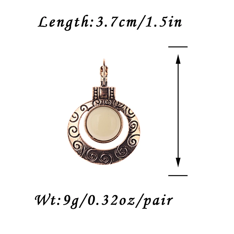 Женские серьги DOUVEI этнические круглые с золотыми резными бусинами красного и