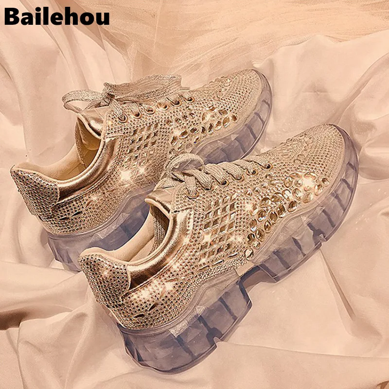 Bailehou/2019 г. Весенние Брендовые женские кроссовки на массивном каблуке с