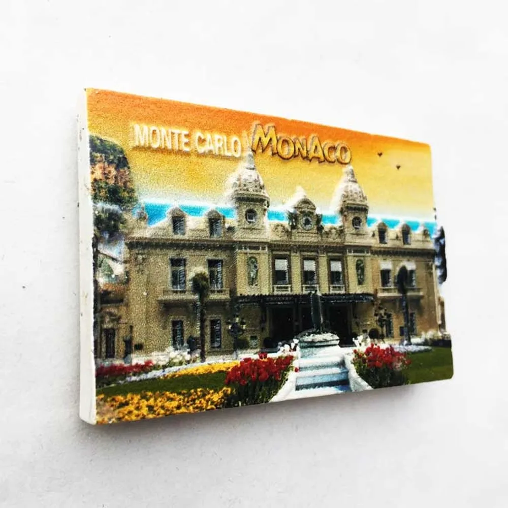 1pcs 3D Resin Monaco Tourist Souvenirs Fridge Magnets Monte Carlo Grand Casino Refrigerator Magnetic Sticker Home Decor|Магниты на