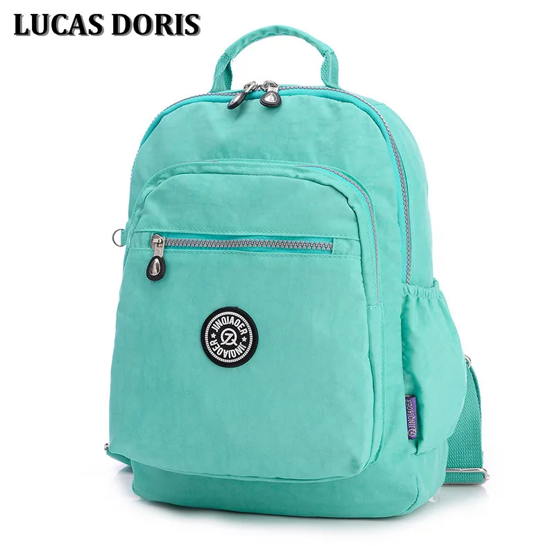 Популярный водонепроницаемый нейлоновый женский рюкзак 2016 школьные сумки в
