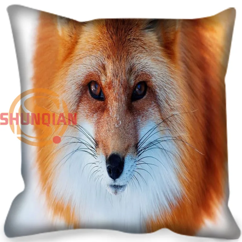 

Customized Pillow Cover Decorative Pillowcase fox Square Zipper Pillow Cover 20X20cm,35X35cm(one side)