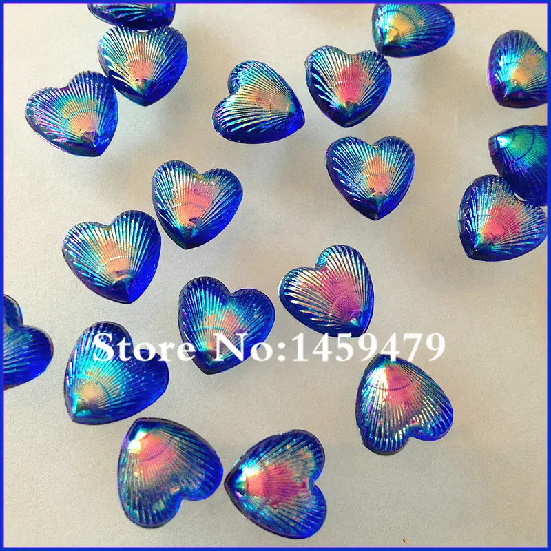 Акция в форме сердца оптовая продажа акриловый темно-синий АВ цвет 10 мм 300 шт