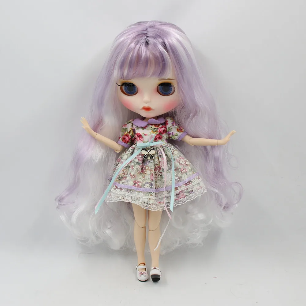 Ледяной DBS Blyth кукольные 1/6 30 см шарнирное тело оттенки фиолетового волосы и белая