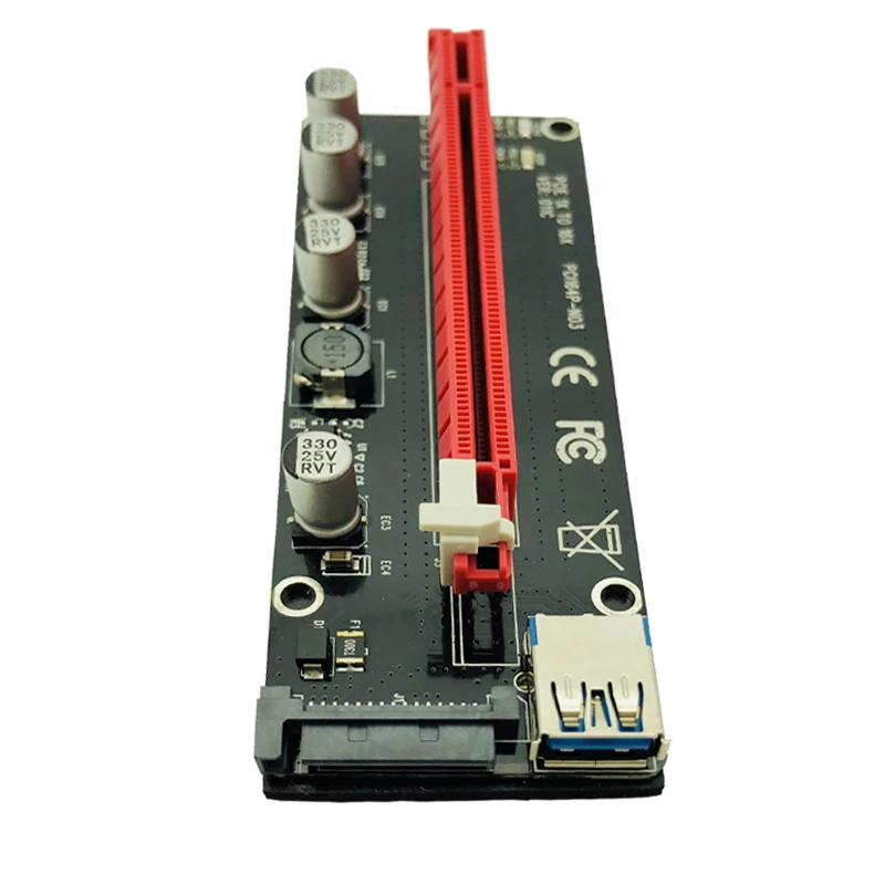 Райзер PCI E PCIe VER011C с 1x на 16x адаптером кабель USB 3 0 SATA светодиодный индикатор