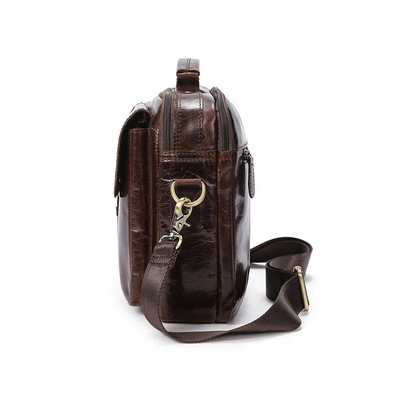 2019 New Fashion Genuine Leather Men's Shoulder Bags Vintage Male Handbags Messenger Men Business Crossbody Bag Wholesale |
