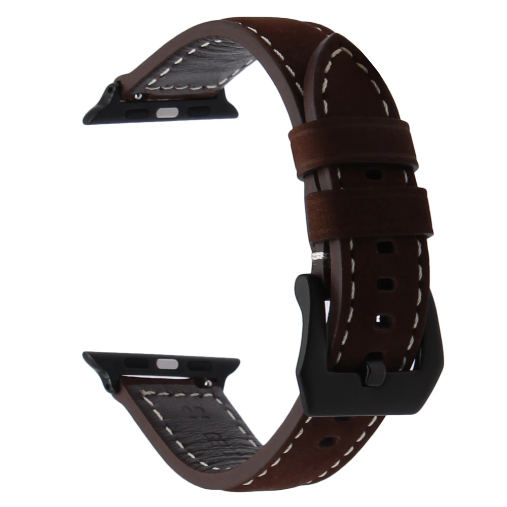 Ремешок из натуральной кожи для iWatch Apple Watch 38 мм 40 42 44 SE Series 6 5 4 3 2 1 | Наручные часы