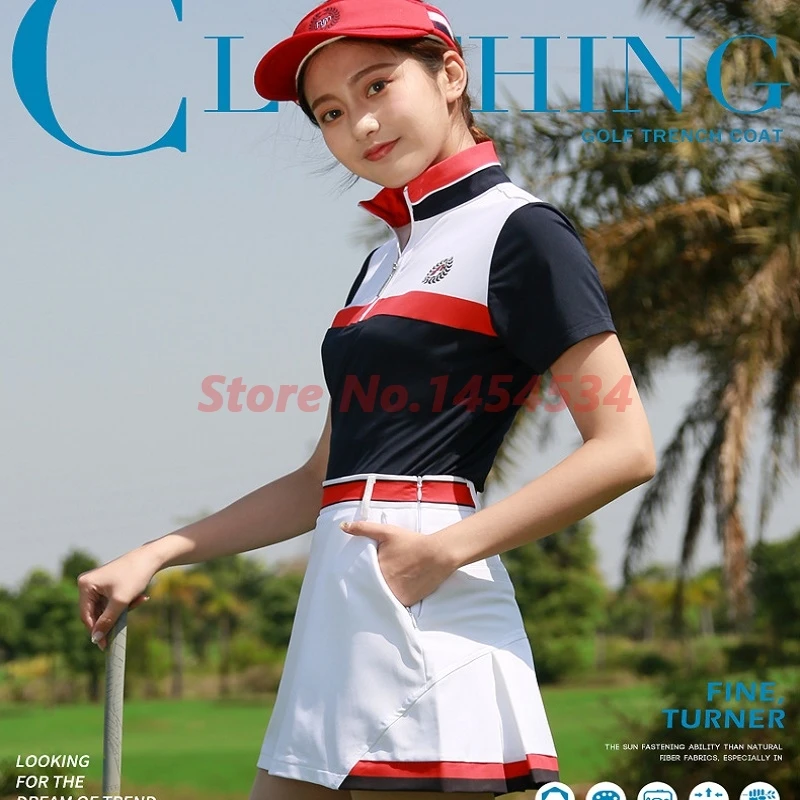 PGM Golf ультратонкая Женская одежда тренировочная футболка с коротким рукавом