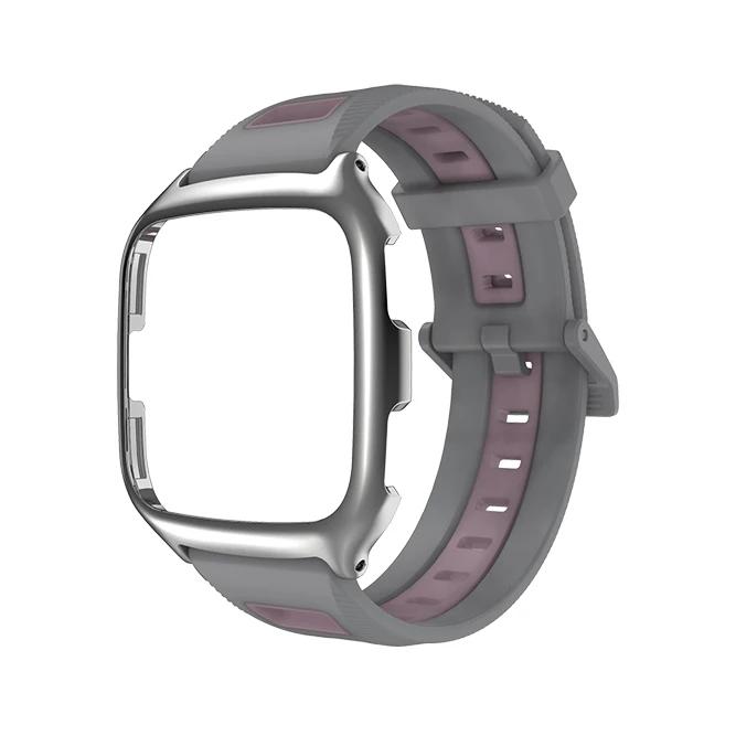 Gray Pink Mijobs силиконовый ремешок чехол для Fitbit Versa Lite браслет умные часы для Fitbit Versa чехол с браслетом аксессуары ремешок на запястье - Цвет: Gray Pink