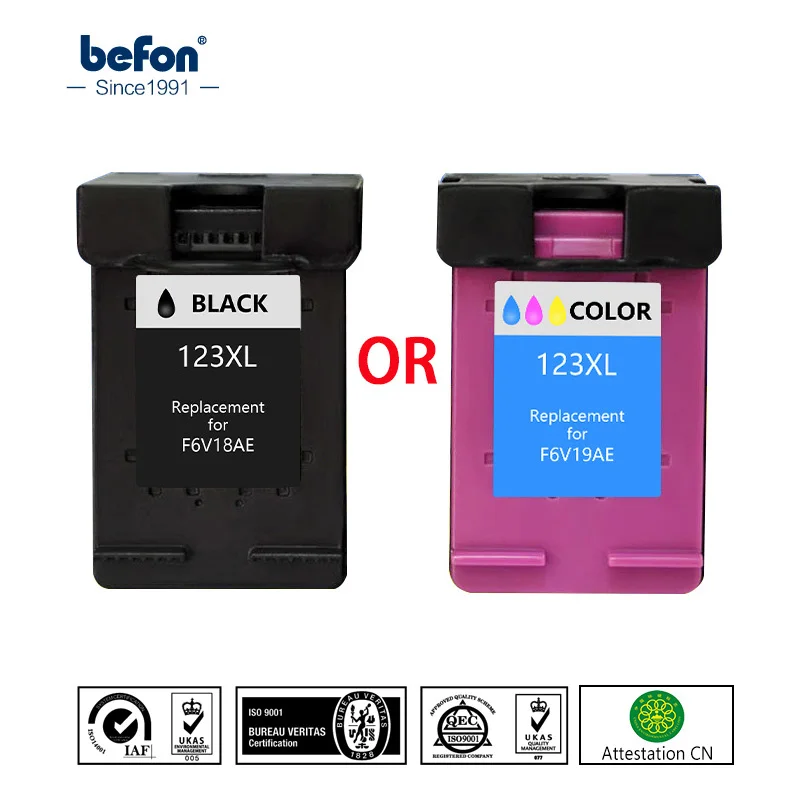 Befon Re-изготовлено 123 XL картридж Замена для hp 123 hp 123 с чернилами hp Deskjet 1110 2130 2132 2133 2134 3630 3632 3637