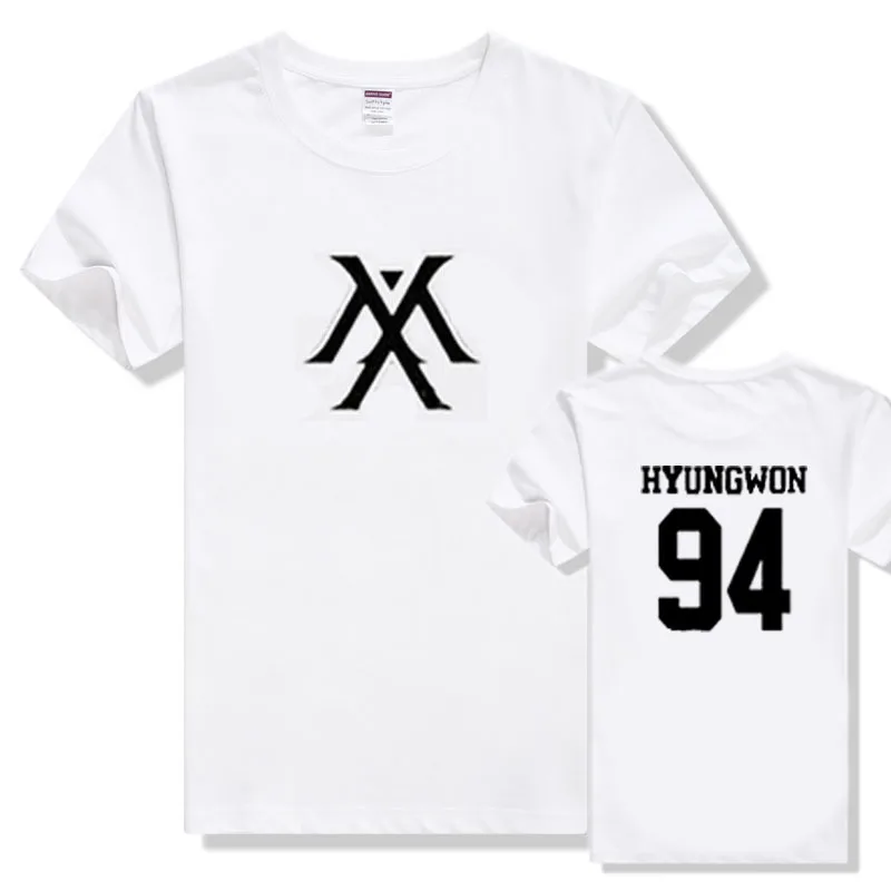 Kpop monsta x concert футболка с короткими рукавами и принтом одного члена поддерживающие