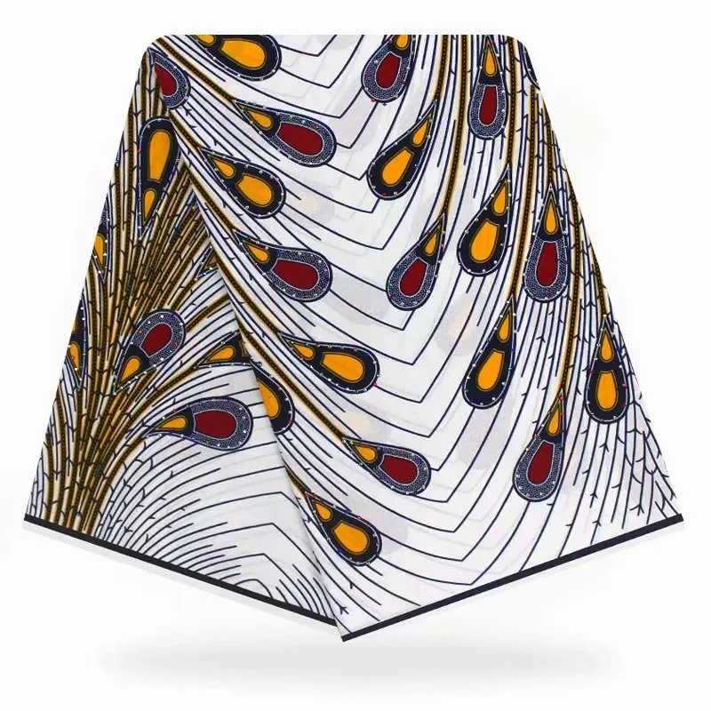 Африканская модная одежда батик камни принты воск ткани в нигерийском стиле 100%