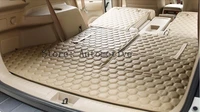 for toyota highlander 2015 2016 7 seat brown pu leather rear trunk mats carpets pad cover