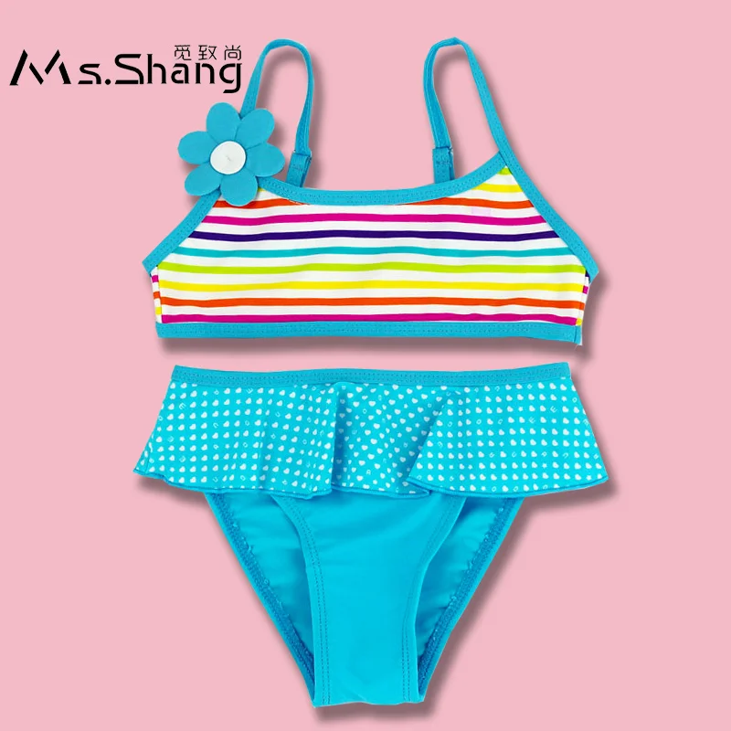 Купальный костюм для девочек с принтом Ms. Shang новинка 2019 детский купальный Bayby