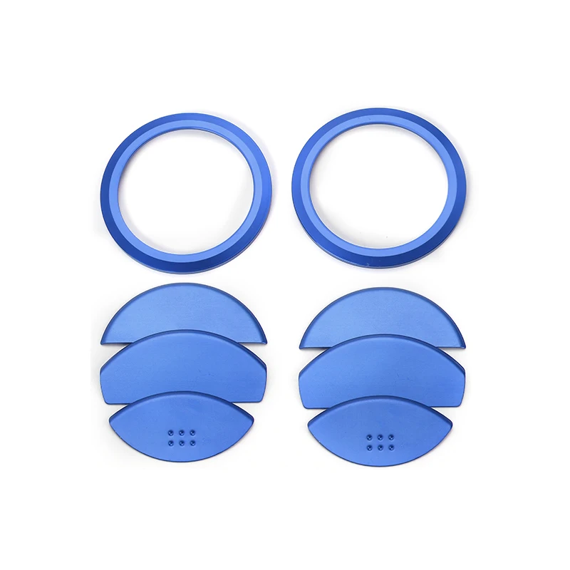 Blue SHINEKA Newest Aluminum Decoration Cover Trim Air Conditioning AC Vent Outlet Ring Sticker for Suzuki Jimny Car Accessories - Название цвета: Blue