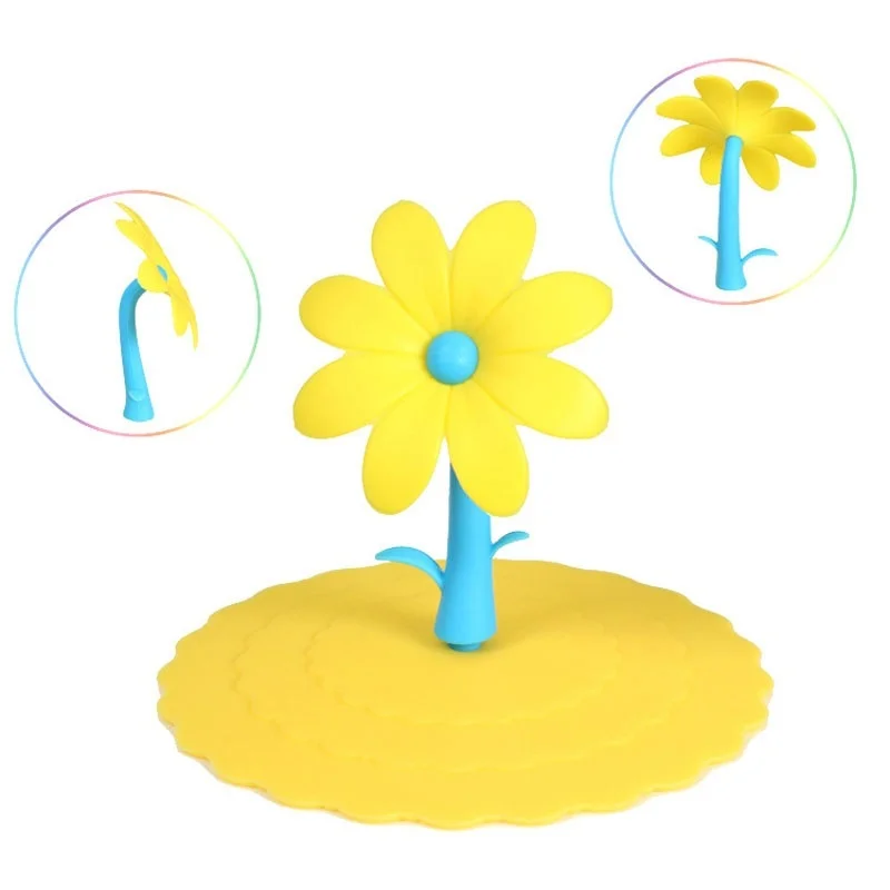 yellow 2 шт./компл. в форме Прекрасного Цветка силиконовая чашка крышка с защитой от пыли, сохраняющие тепло, на чаши Крышка Еда Класс аксессуары для кухонного бара машина по изготовлению крышек - Цвет: yellow