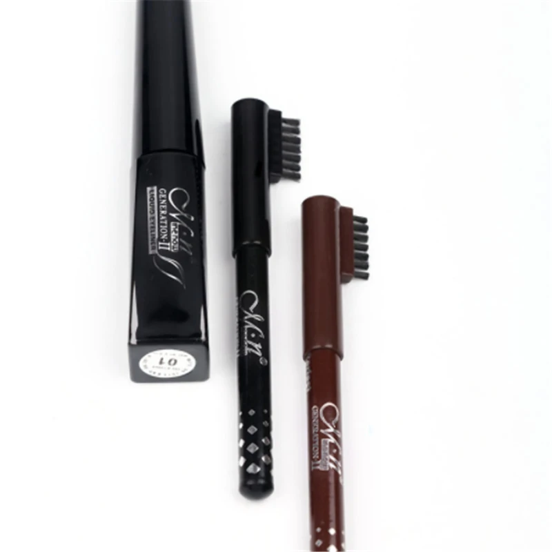 Eyeliner Makeup Waterproof Black Long Lasting Liquid Set Gift Two Black/ Brown Eyepencil | Красота и здоровье