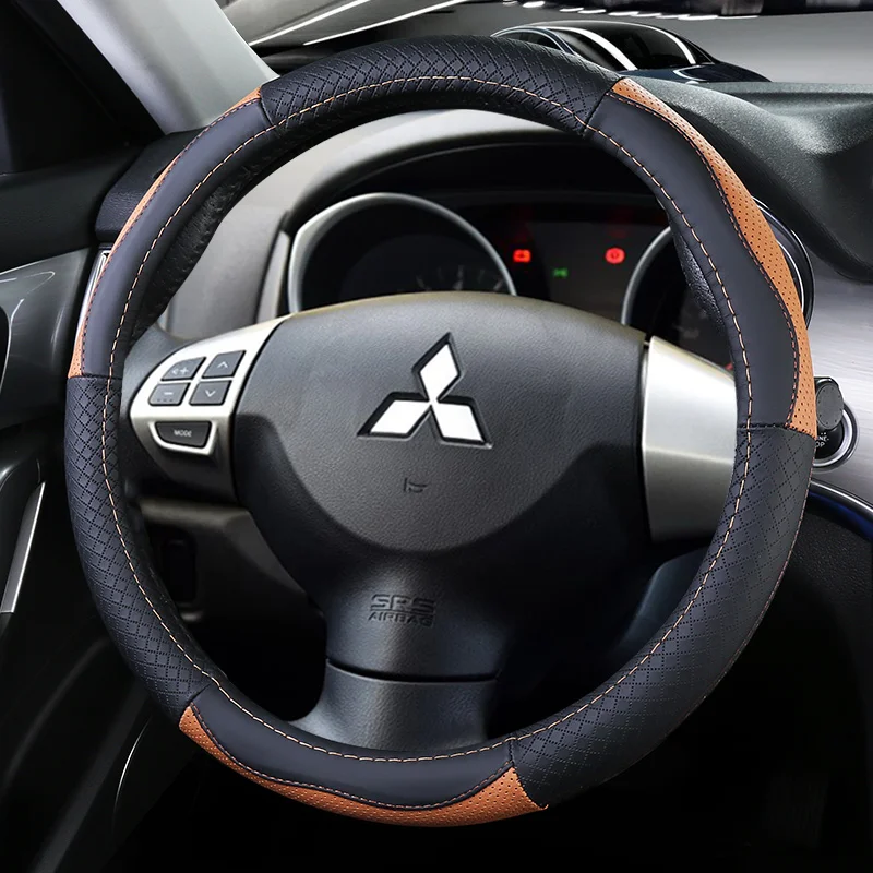 Верхний слой кожаный руль чехлы для Mitsubishi ASX RVR Outlander Sport Eclipse Cross Pajero Montero V75 V73 V77 V93 V97