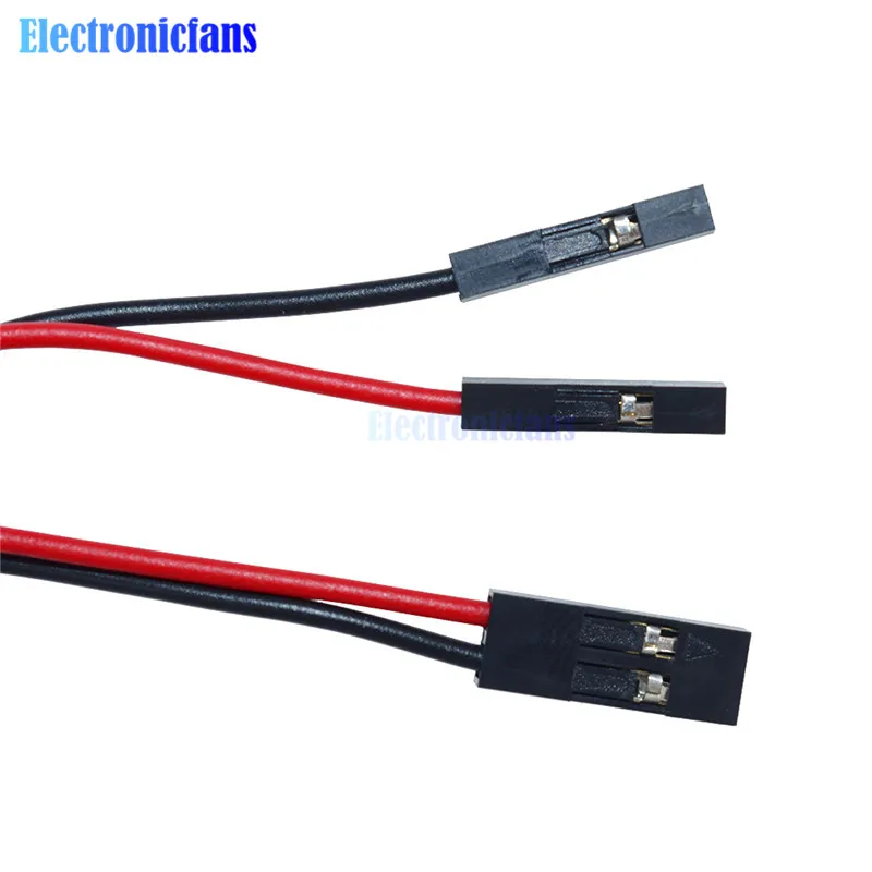 2Pcs 2Pin 70cm Cable set Female-Female Jumper Wire for Arduino 3D Printer Reprap | Электронные компоненты и