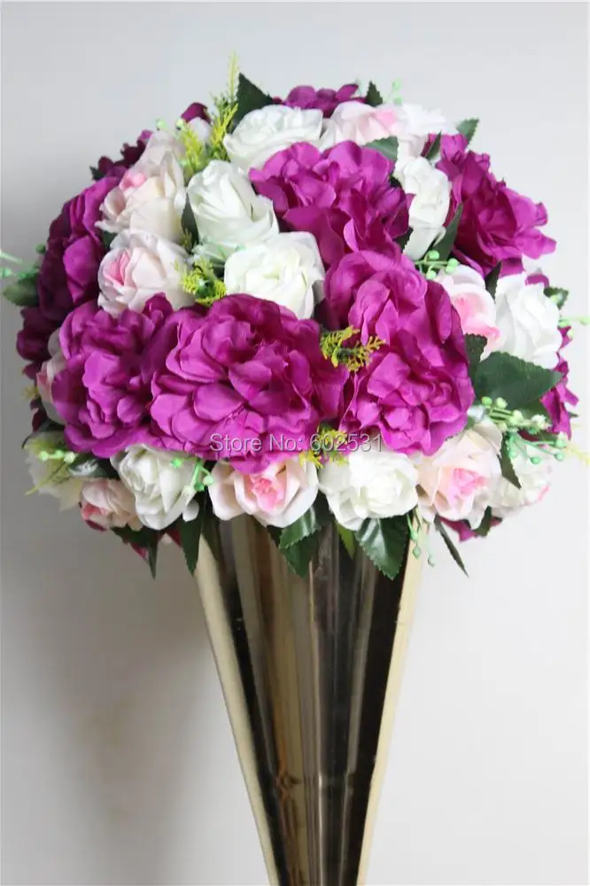 

SPR !Free shipping!10pcs/lot wedding road lead artificial flower ball wedding table flowers centerpiece flower balls decoration