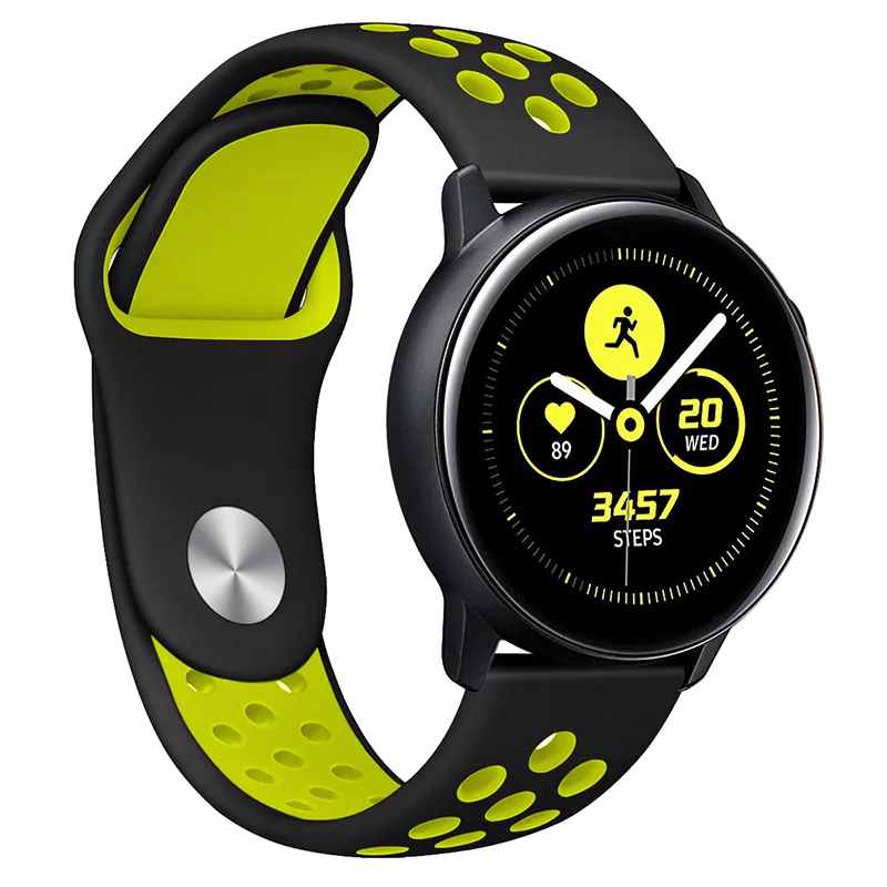 Спортивные часы 20 мм 22 мм ремешок для samsung Galaxy Watch Active 40 мм/Galaxy Watch 42 мм 46 мм/gear S2 Sport S3 Frontier классический ремень