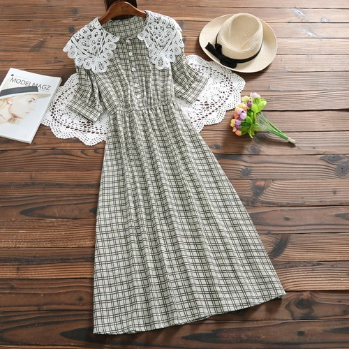 Для женщин короткий рукав летнее платье 2018 Новая мода Mori Girl Сладкий Vestidos S-XL