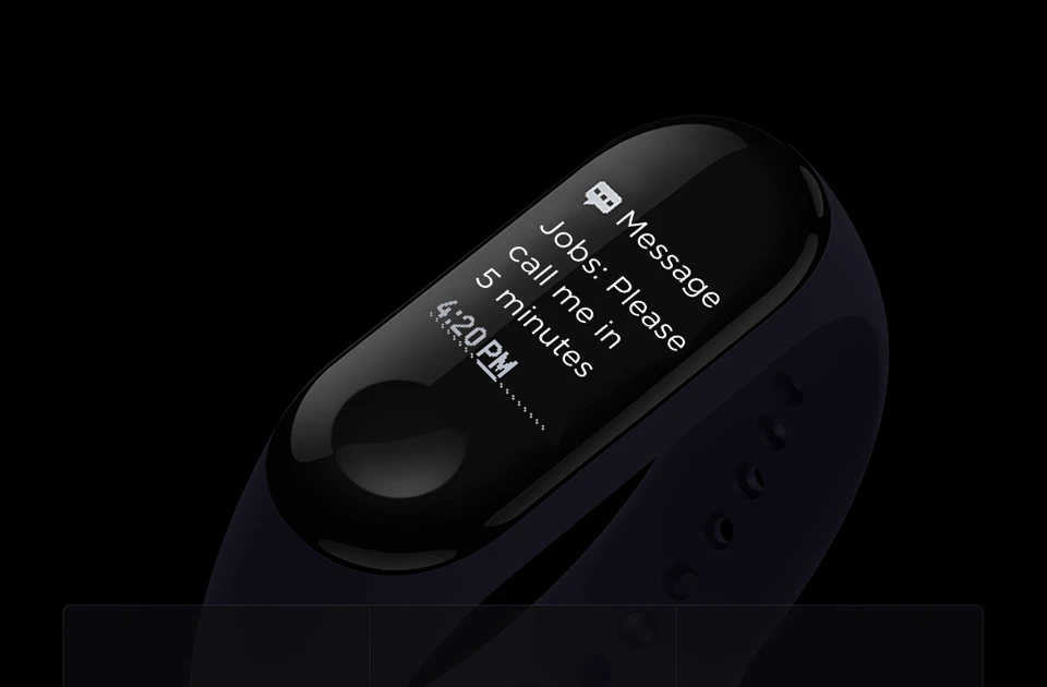 Origina Xiaomi Mi Band 3 4 смарт-Браслет фитнес-браслет большой сенсорный экран OLED частота сердечных сокращений сообщения Smartband