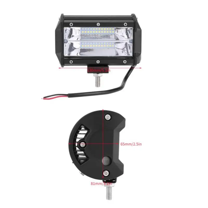 2pcs 10-30V 5in 72W LED Car Work Light Bar DRL Flood Beam Lamp Suv Driving Motorcycle for Off Road Tractor Trucks | Автомобили и